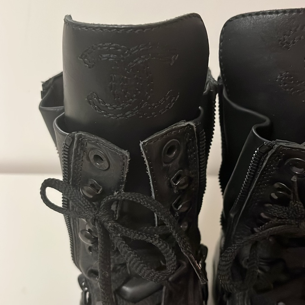 Chanel Black Combat Boot size 38 - Picture 3 of 6